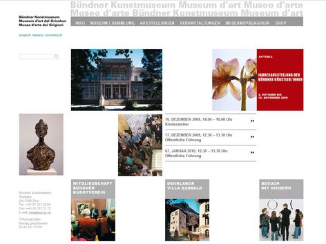 www.buendner-kunstmuseum.ch - Website Online von 2009 bis 2016